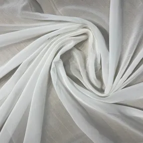 White Solid RFD Silk Georgette Dyeable Fabric