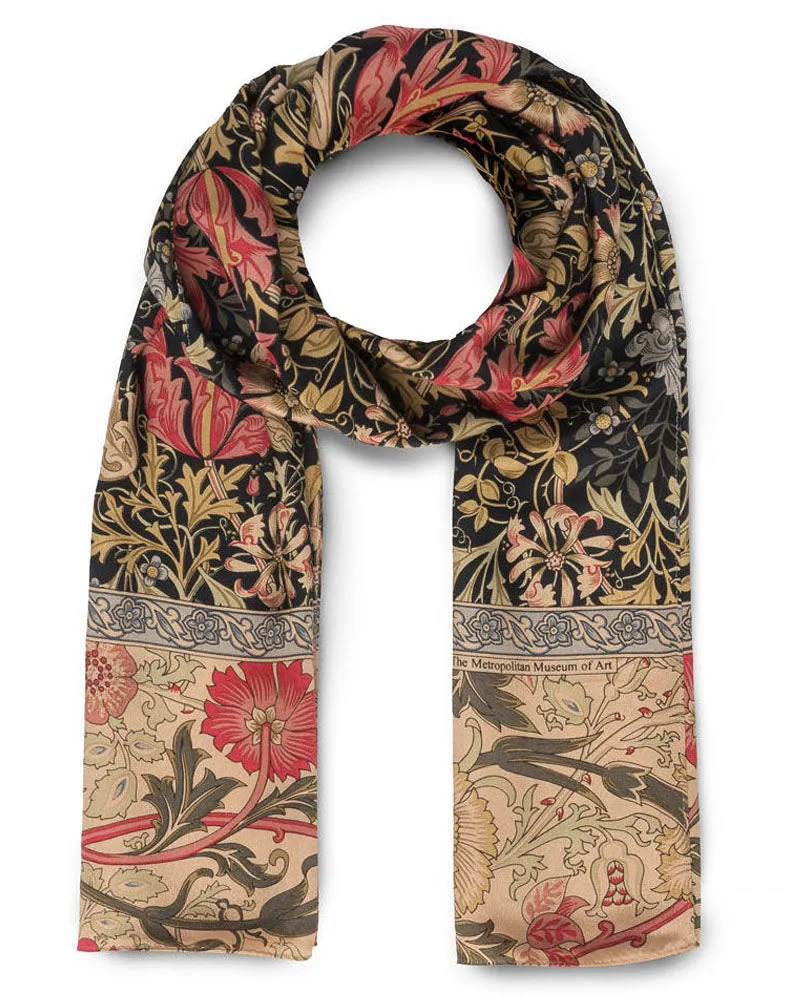 William Morris Compton Crepe de Chine Silk Scarf