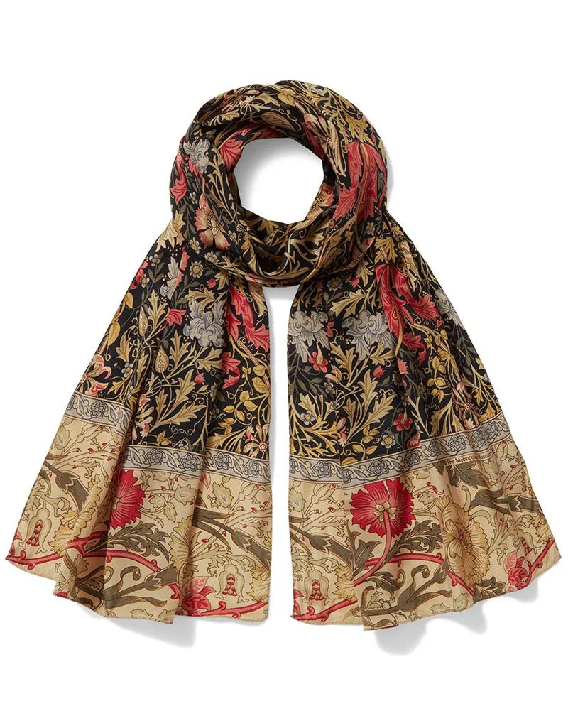 William Morris Compton Crepe de Chine Silk Scarf