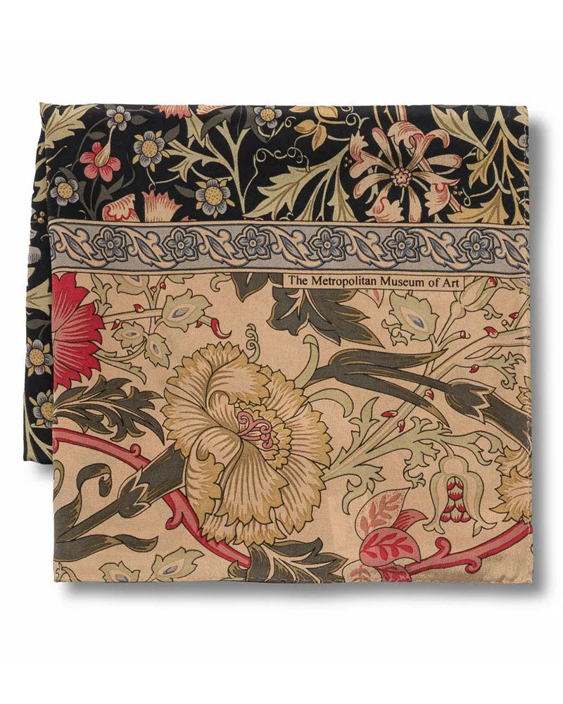 William Morris Compton Crepe de Chine Silk Scarf