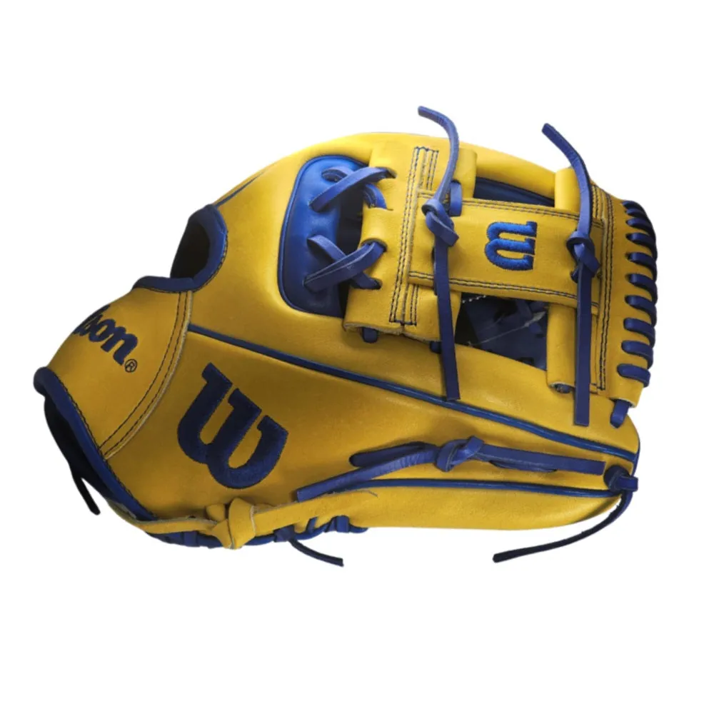 Wilson Custom A2000 1786 11.5" Infield Glove: Yellow and Royal