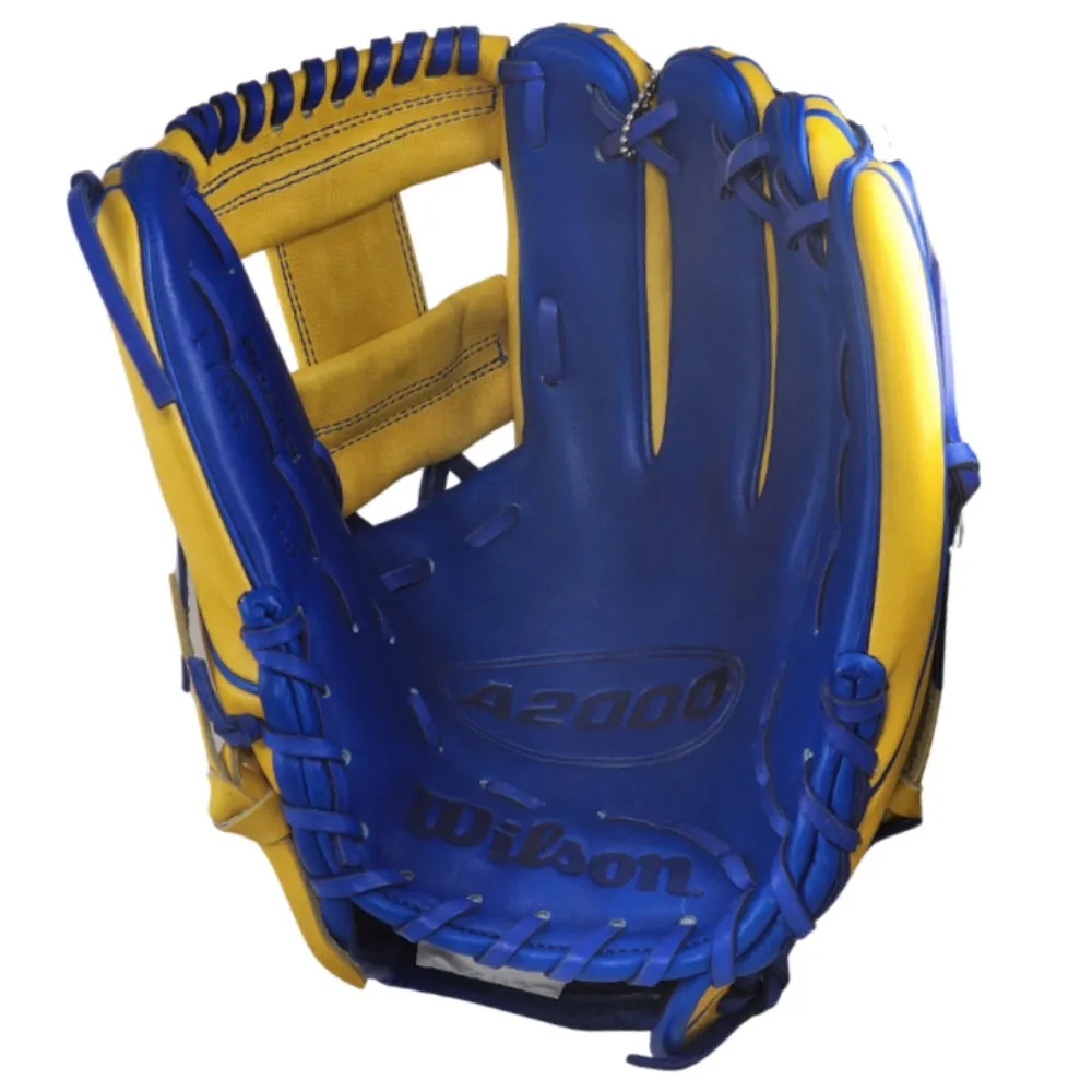 Wilson Custom A2000 1786 11.5" Infield Glove: Yellow and Royal