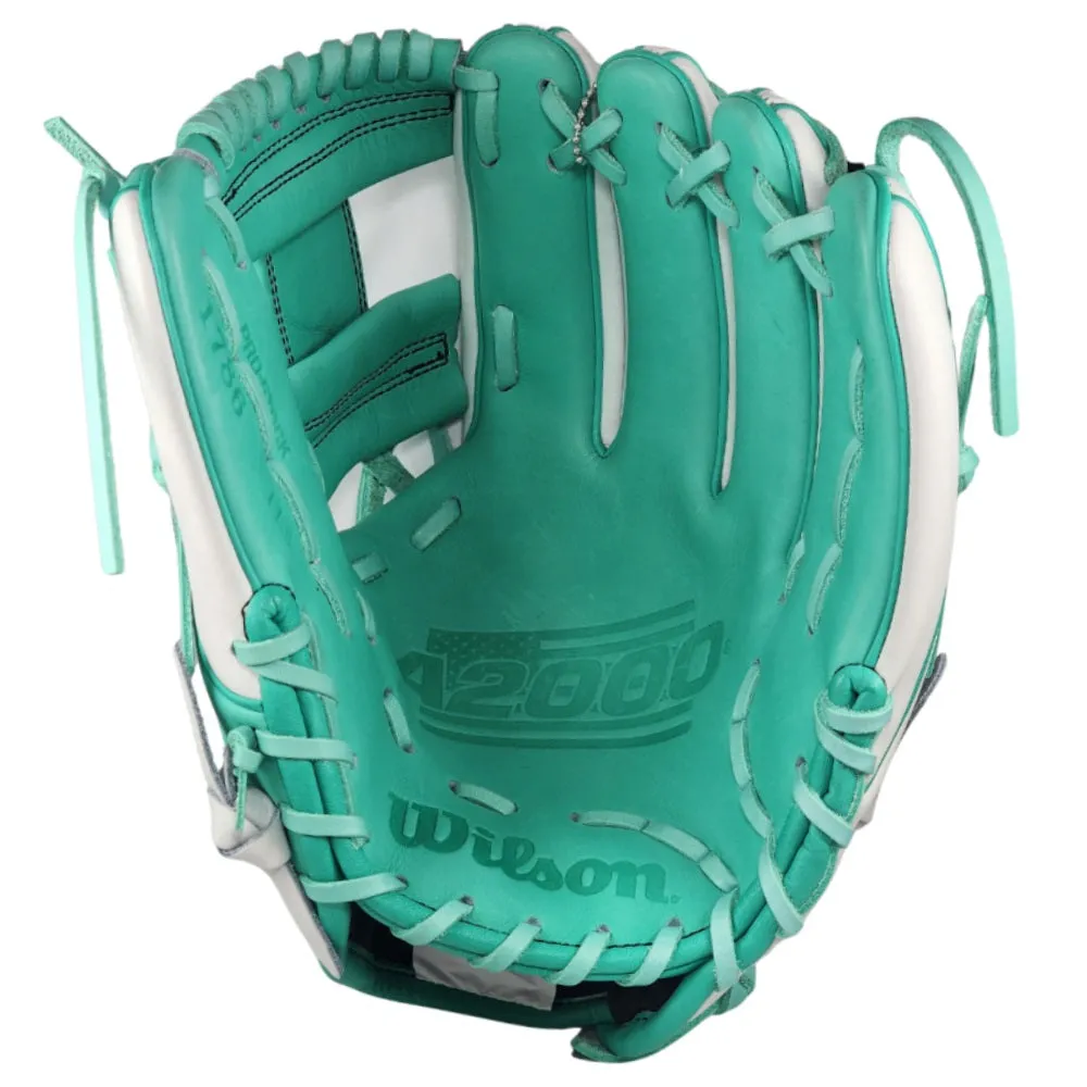 Wilson Custom "The Mint" A2000 1786 11.5" Infield Glove: White and Teal