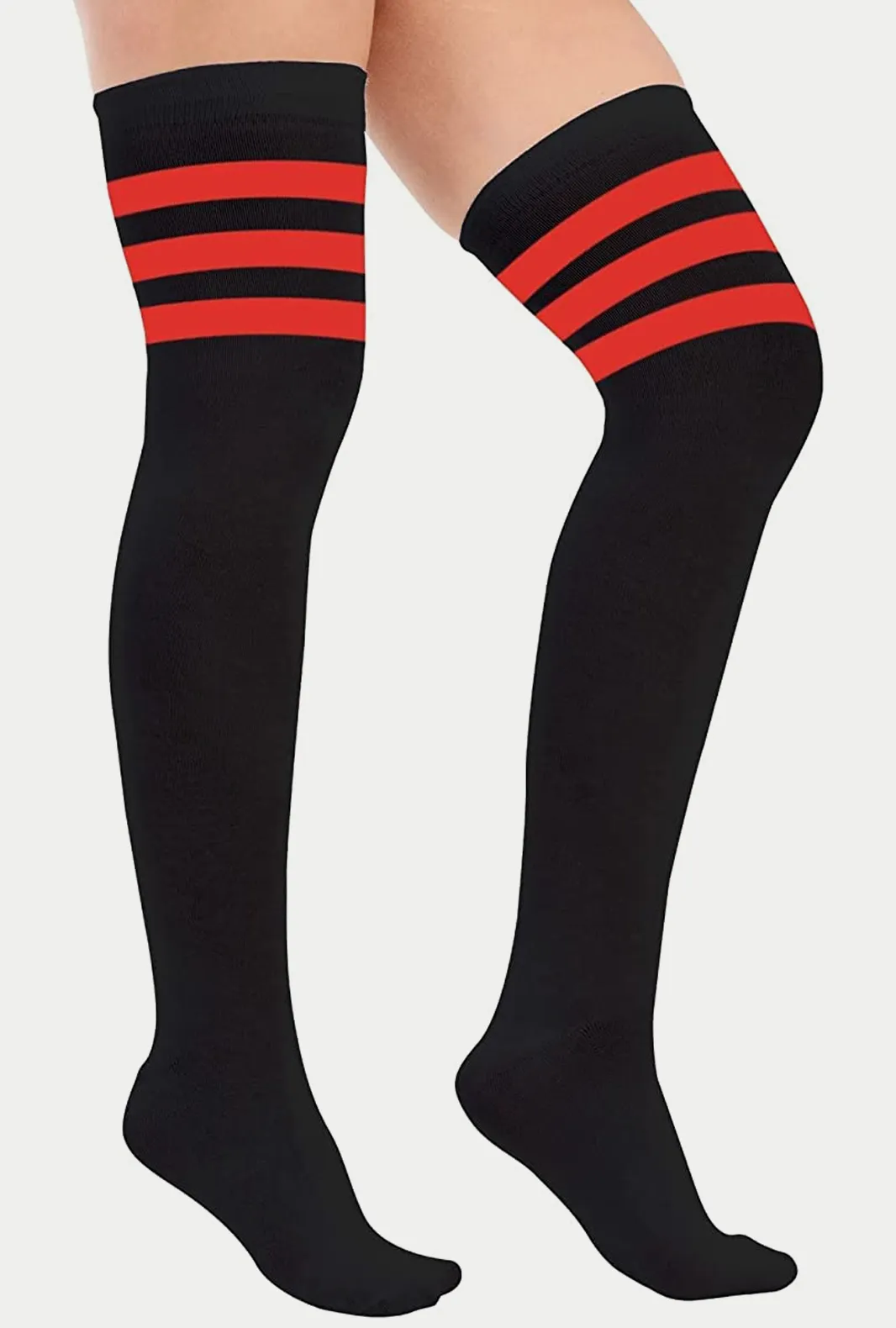 Womens Over The Knee Socks Referee 3 Stripes