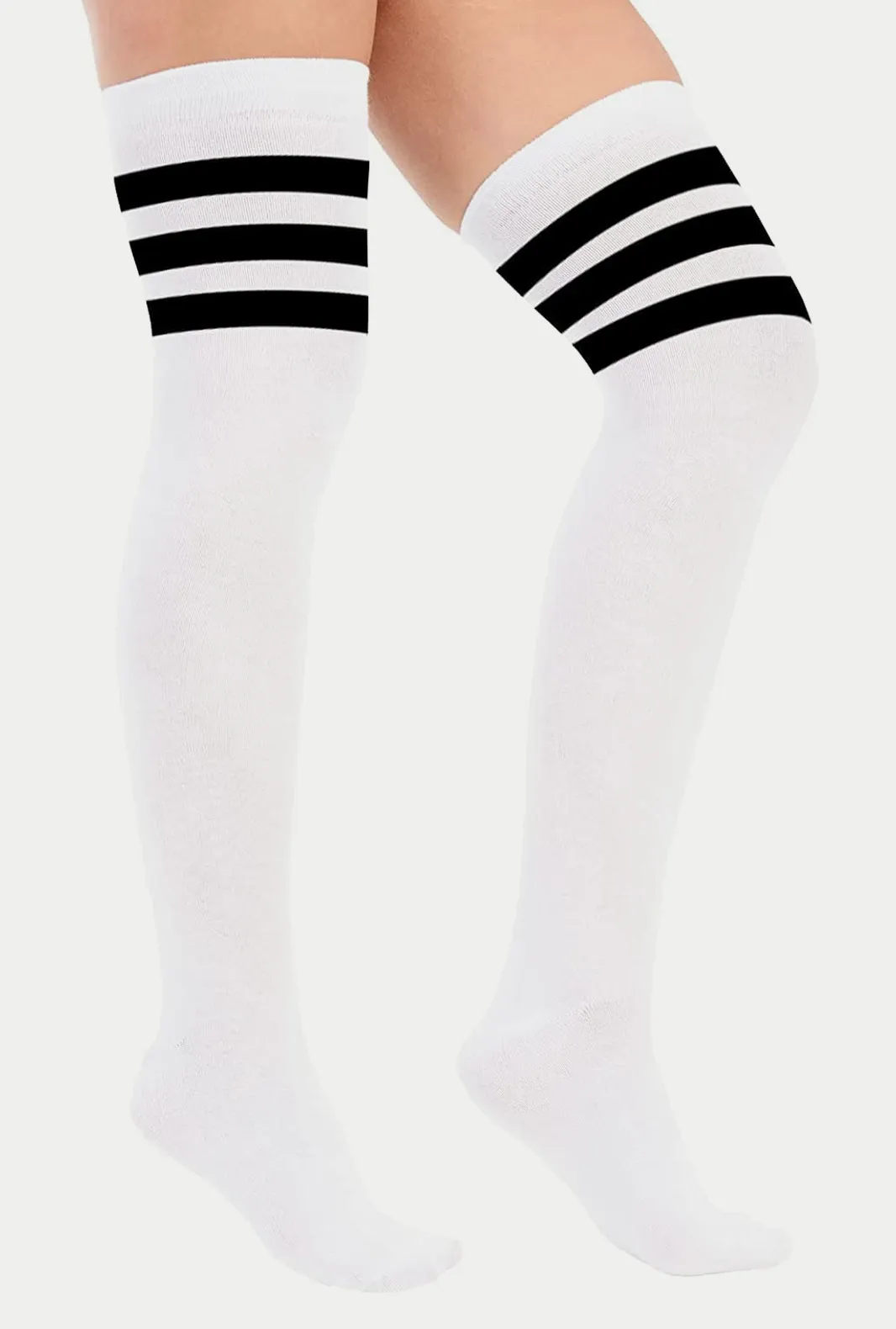 Womens Over The Knee Socks Referee 3 Stripes