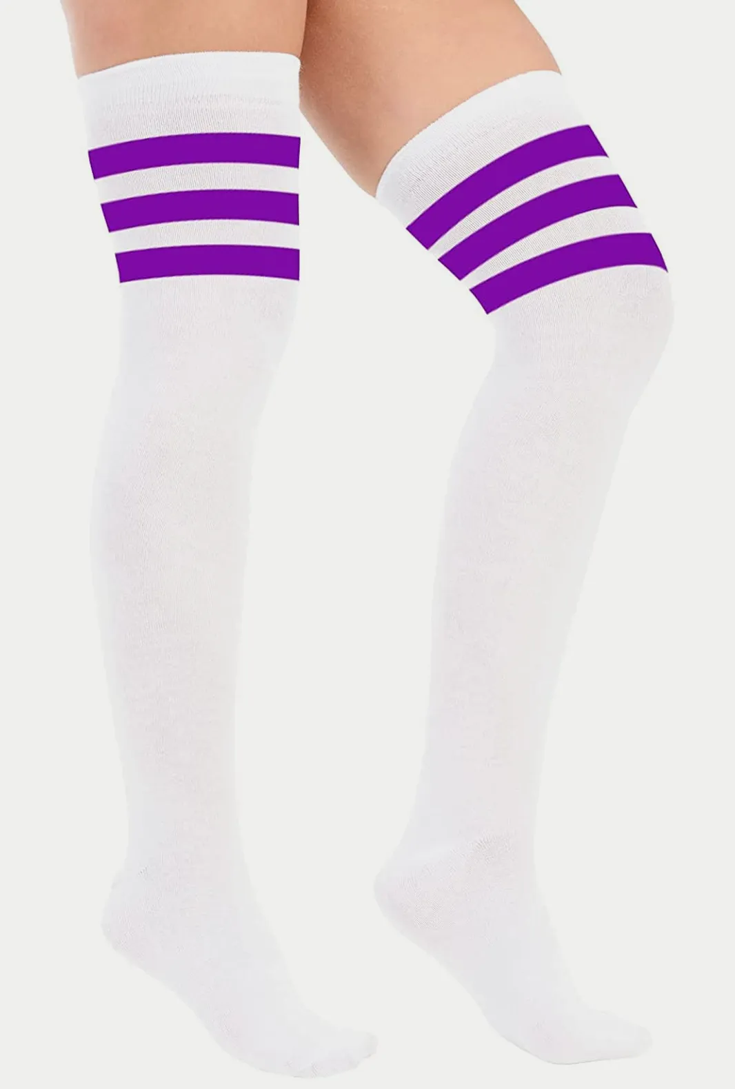 Womens Over The Knee Socks Referee 3 Stripes