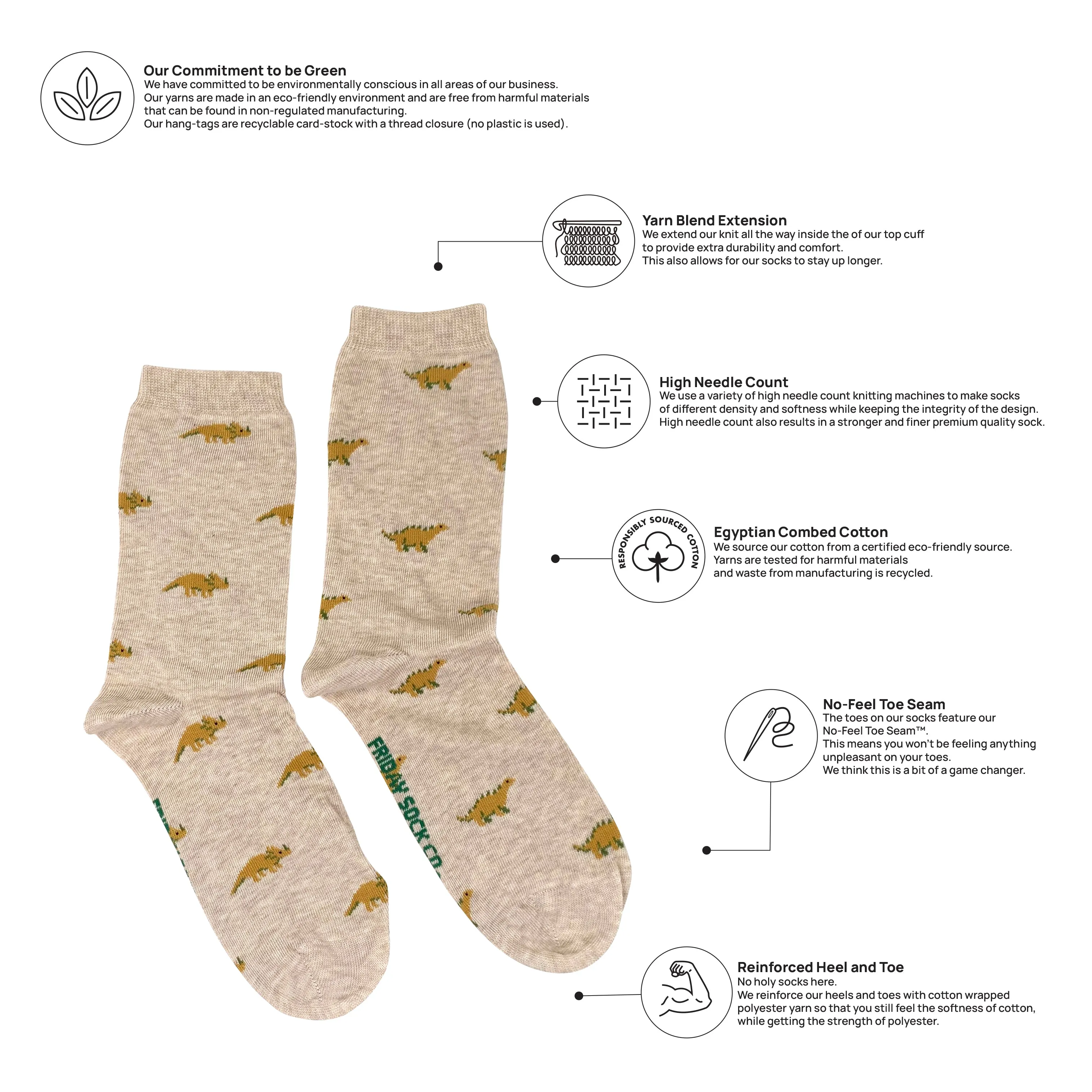 Women's Tiny Dino Socks